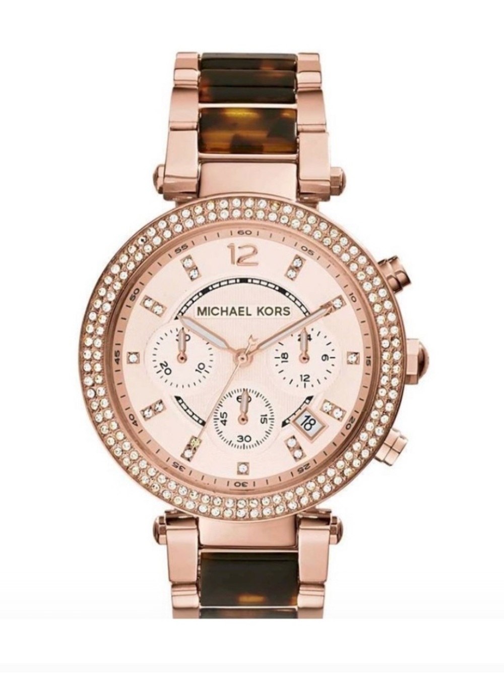 Michael Kors Rose Gold and Tortoise Shell Women's Watch
